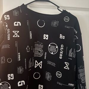 G-Star Raw Black Logo Print Sweatshirt